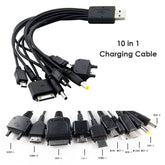 10"" 1 Portable USB Charging Cable Mobile Phone Universal Power Charge Cord